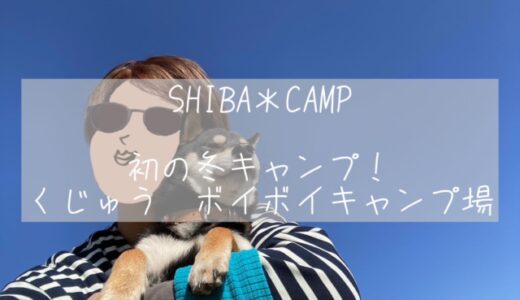 柴犬とキャンプ｜久住高原ボイボイキャンプ場で冬キャンプ